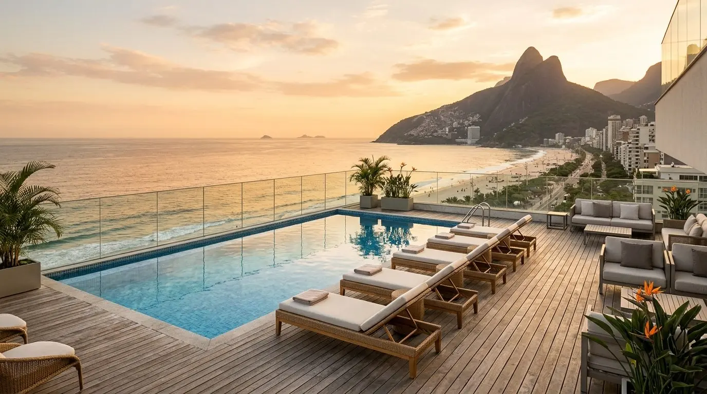 Cobertura duplex com piscina em Ipanema